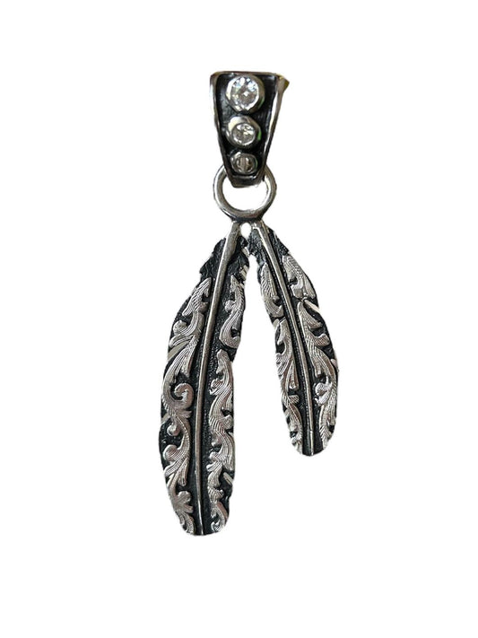 Silver Feathers Pendant