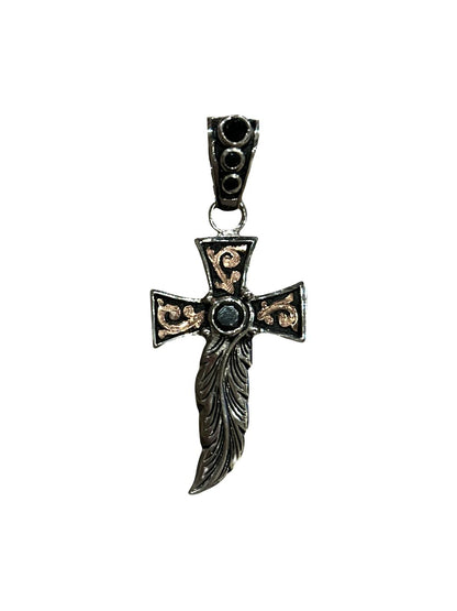 Feather Cross Pendant