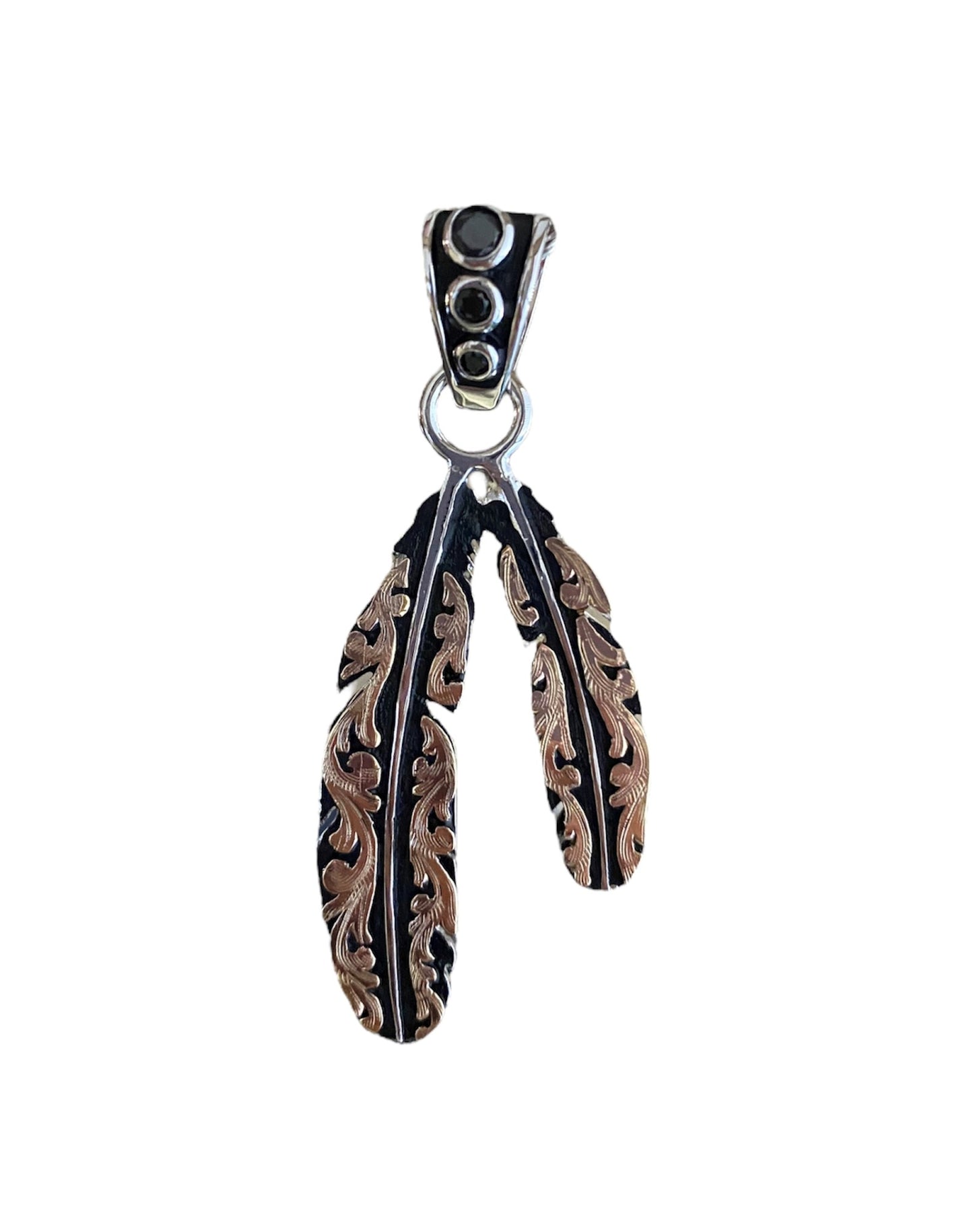 Silver Feathers Pendant