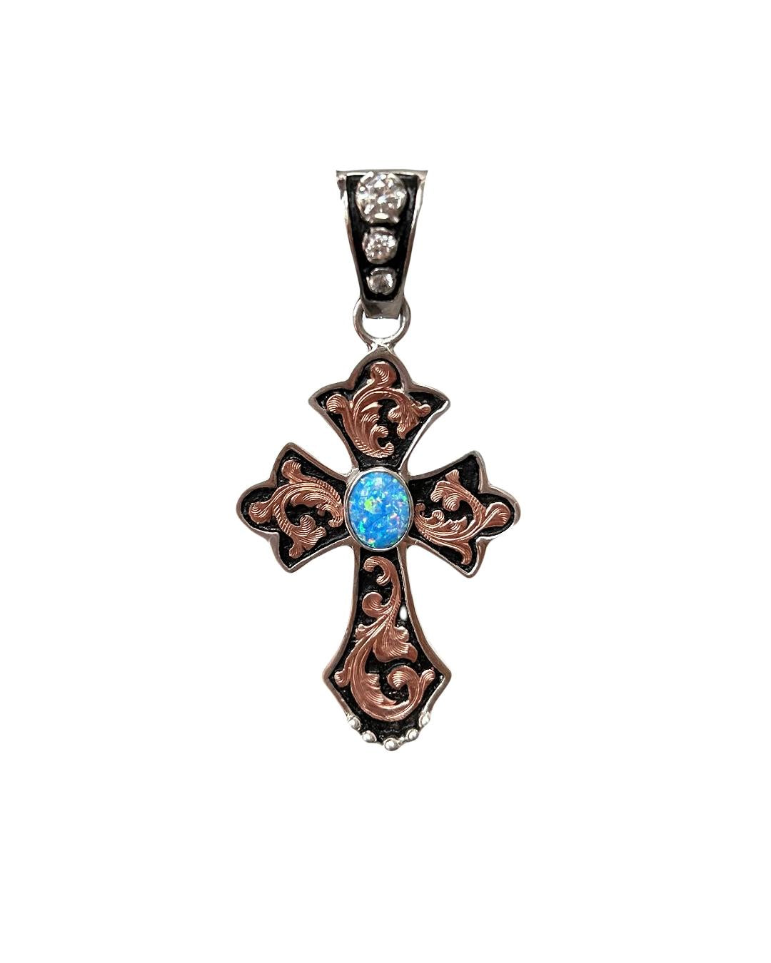 Opal Cross Pendant