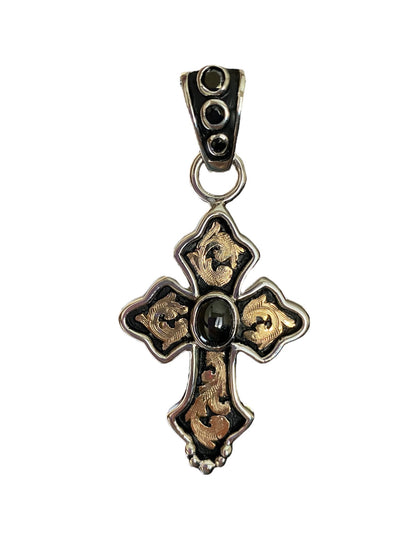 Small Desperado Cross Pendant w/ Large Stone